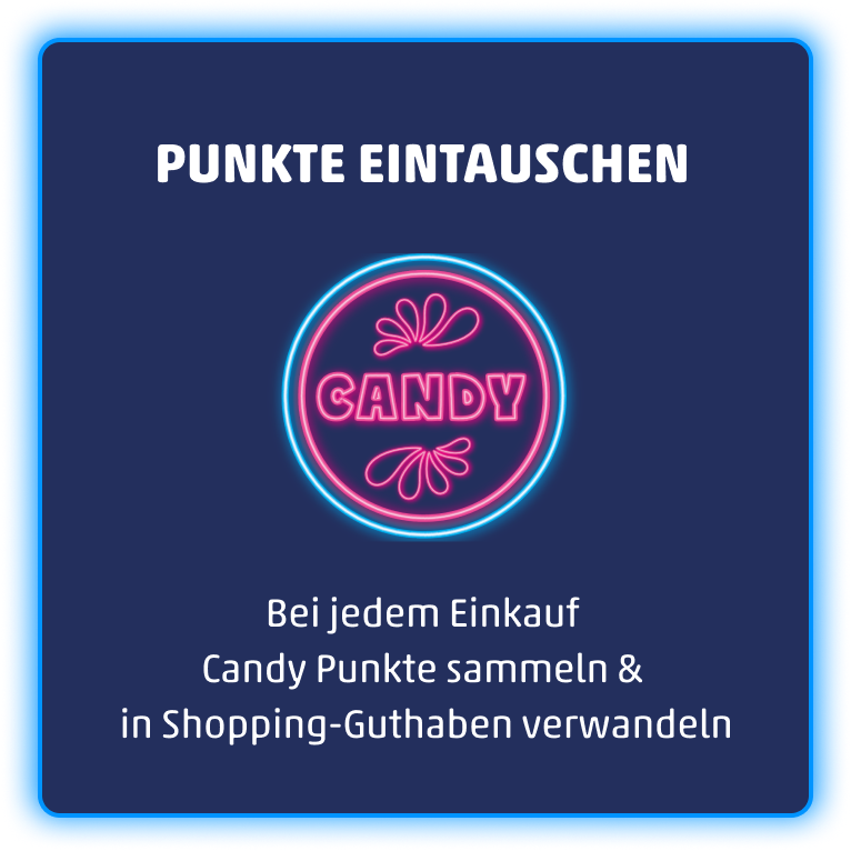 hitschies Candy Punkte Icon um bei jedem Einkauf Candy Punkte zu sammeln und diese in Shopping Guthaben zu verwandeln 
